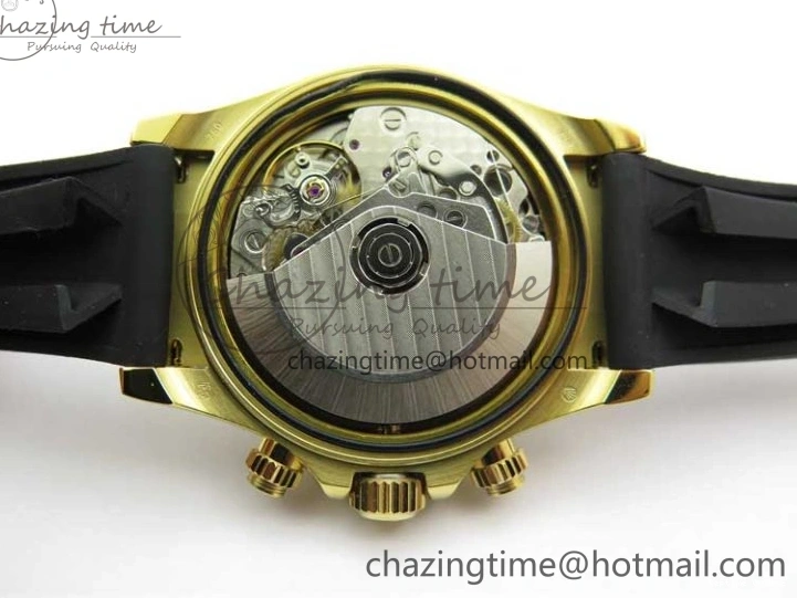 0501 Sporty Daytona 116518 KKF 1:1 Best Edition 904L Steel YG Black Dial on Rubber Strap A 2455